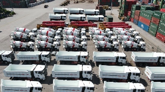 140台！三一装备满舱出海！