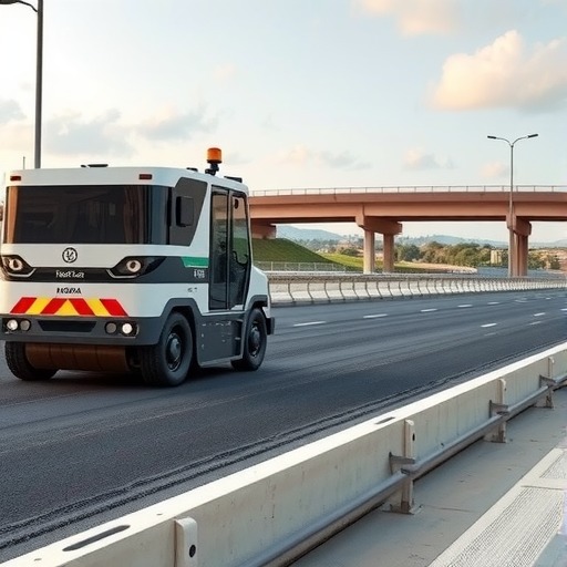 无人驾驶智能压路机亮相福建高速路面提升改造工程