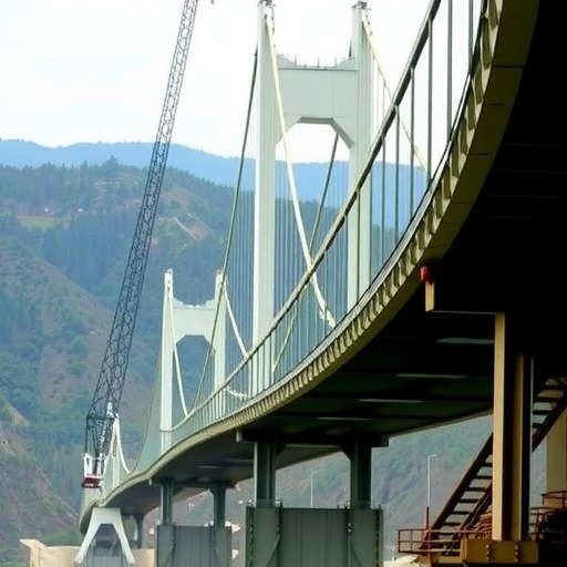 国内最大纵坡双幅转体桥梁成功转体！