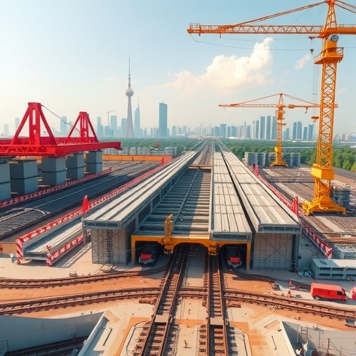 市域（郊）铁路成眉线视高梁场正式进入批量生产