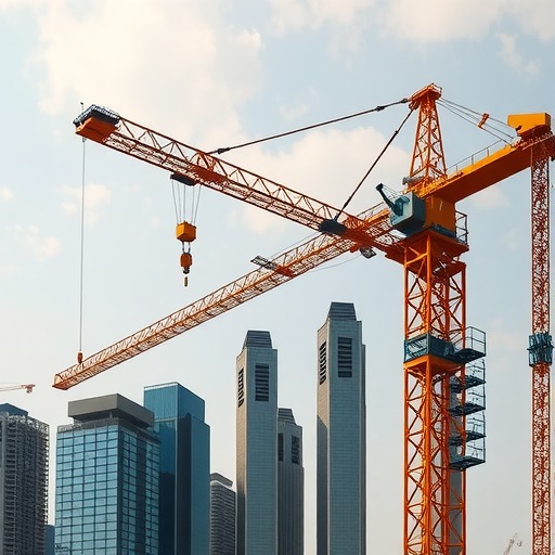 中国铁建R8000-320型塔机首吊完成:最大起重量320吨 中国铁建R8000-320型塔机首吊完成:最大起重量320吨