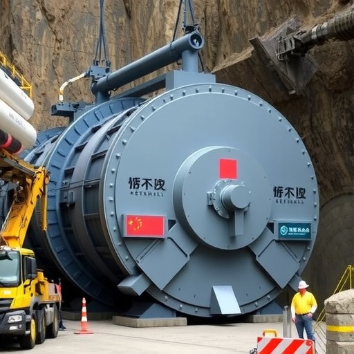 国产首台出口瑞士新型双护盾硬岩掘进机(TBM)始发