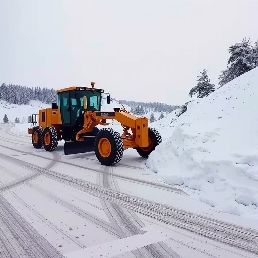 除雪作业，徐工平地机保障道路出行