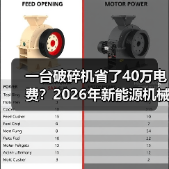 一台破碎机省了40万电费?2026年新能源机械设备到底怎么选 一台破碎机省了40万电费?2026年新能源机械设备到底怎么选