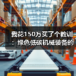 我花150万买了个教训:绿色低碳机械装备的水到底有多深? 我花150万买了个教训:绿色低碳机械装备的水到底有多深?
