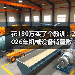 花180万买了个教训：2026年机械设备销量数据到底该怎么看？