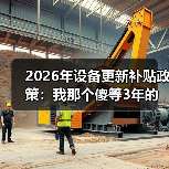 2026年设备更新补贴政策:我那个傻等3年的朋友终于坐不住了 2026年设备更新补贴政策:我那个傻等3年的朋友终于坐不住了