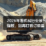 2026年看机械行业景气指数,别再盯着订单量了 2026年看机械行业景气指数,别再盯着订单量了