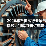 2026年看机械行业景气指数,别再盯着订单量了 2026年看机械行业景气指数,别再盯着订单量了