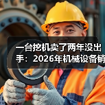 一台挖机卖了两年没出手:2026年机械设备销量数据给我的三个教训 一台挖机卖了两年没出手:2026年机械设备销量数据给我的三个教训