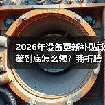 2026年设备更新补贴政策到底怎么领?我折腾了3个月才搞明白 2026年设备更新补贴政策到底怎么领?我折腾了3个月才搞明白