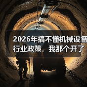 2026年搞不懂机械设备行业政策,我那个开了3年厂的朋友差点关门 2026年搞不懂机械设备行业政策,我那个开了3年厂的朋友差点关门