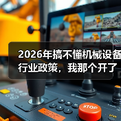 2026年搞不懂机械设备行业政策,我那个开了3年厂的朋友差点关门 2026年搞不懂机械设备行业政策,我那个开了3年厂的朋友差点关门