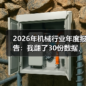 2026年机械行业年度报告:我翻了30份数据,发现了3个反常识信号 2026年机械行业年度报告:我翻了30份数据,发现了3个反常识信号