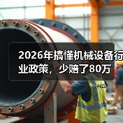 2026年搞懂机械设备行业政策,少赔了80万 2026年搞懂机械设备行业政策,少赔了80万