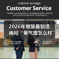 2026年做装备制造,别再问“景气度怎么样”了 2026年做装备制造,别再问“景气度怎么样”了