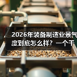 2026年装备制造业景气度到底怎么样?一个干了8年采购的实话 2026年装备制造业景气度到底怎么样?一个干了8年采购的实话