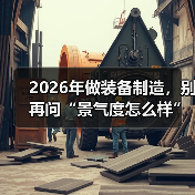 2026年做装备制造,别再问“景气度怎么样”了 2026年做装备制造,别再问“景气度怎么样”了