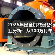 2026年最全机械设备行业分析:从300万订单黄了说起 2026年最全机械设备行业分析:从300万订单黄了说起