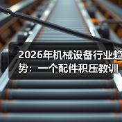 2026年机械设备行业趋势:一个配件积压教训换来的3个判断 2026年机械设备行业趋势:一个配件积压教训换来的3个判断