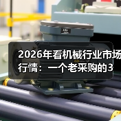 2026年看机械行业市场行情：一个老采购的3个真实观察