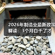 2026年制造业最新政策解读：3个月白干了才发现理解错了