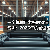 一个机械厂老板的惨痛教训：2026年机械设备行业前瞻