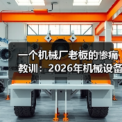 一个机械厂老板的惨痛教训：2026年机械设备行业前瞻