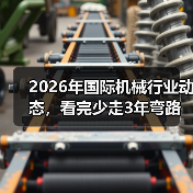 2026年国际机械行业动态，看完少走3年弯路