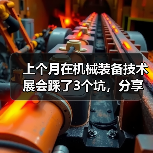 上个月在机械装备技术展会踩了3个坑,分享给你避避 上个月在机械装备技术展会踩了3个坑,分享给你避避