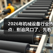 2026年机械设备行业热点:别追风口了,先看懂这三个反常信号 2026年机械设备行业热点:别追风口了,先看懂这三个反常信号