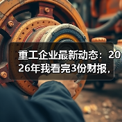重工企业最新动态:2026年我看完3份财报,发现一个反常识的信号 重工企业最新动态:2026年我看完3份财报,发现一个反常识的信号