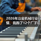 2026年冶金机械行业行情,我跑了12个厂子后有点慌 2026年冶金机械行业行情,我跑了12个厂子后有点慌
