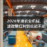 2026年搞农业机械,这波政策红利到底能不能吃? 2026年搞农业机械,这波政策红利到底能不能吃?