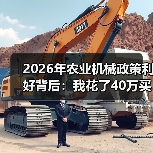 2026年农业机械政策利好背后:我花了40万买了个真教训 2026年农业机械政策利好背后:我花了40万买了个真教训