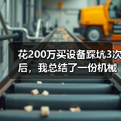 花200万买设备踩坑3次后,我总结了一份机械设备性价比分析 花200万买设备踩坑3次后,我总结了一份机械设备性价比分析