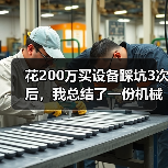 花200万买设备踩坑3次后,我总结了一份机械设备性价比分析 花200万买设备踩坑3次后,我总结了一份机械设备性价比分析
