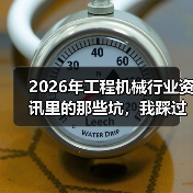 2026年工程机械行业资讯里的那些坑,我踩过至少5次 2026年工程机械行业资讯里的那些坑,我踩过至少5次
