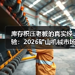 库存积压老板的真实经验:2026矿山机械市场真相 库存积压老板的真实经验:2026矿山机械市场真相
