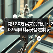 花180万买来的教训:2026年非标设备定制资讯,看完少走3年弯路 花180万买来的教训:2026年非标设备定制资讯,看完少走3年弯路