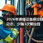 2026年搞懂设备招投标动态，少赔3次冤枉钱