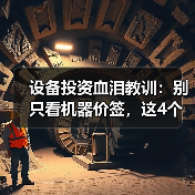 设备投资血泪教训：别只看机器价签，这4个成本陷阱你中了几个？