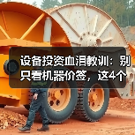 设备投资血泪教训：别只看机器价签，这4个成本陷阱你中了几个？