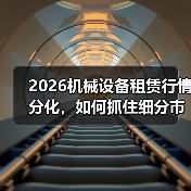 2026机械设备租赁行情分化,如何抓住细分市场机遇? 2026机械设备租赁行情分化,如何抓住细分市场机遇?