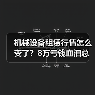 机械设备租赁行情怎么变了?8万亏钱血泪总结 机械设备租赁行情怎么变了?8万亏钱血泪总结