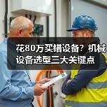 花80万买错设备？机械设备选型三大关键点