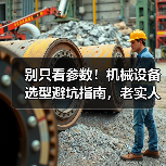 别只看参数！机械设备选型避坑指南，老实人必备