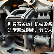 别只看参数！机械设备选型避坑指南，老实人必备