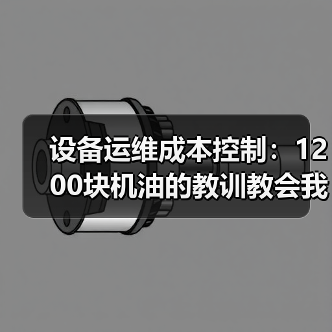 设备运维成本控制：1200块机油的教训教会我的省钱秘诀