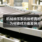 机械液压系统维修真相：为何维修方案差异大？